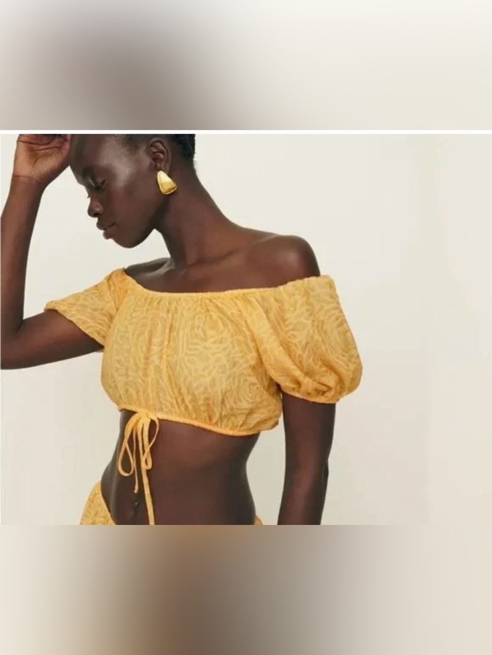 🆕 REFORMATION Valeria Crop Top in Sunflower sz. 12